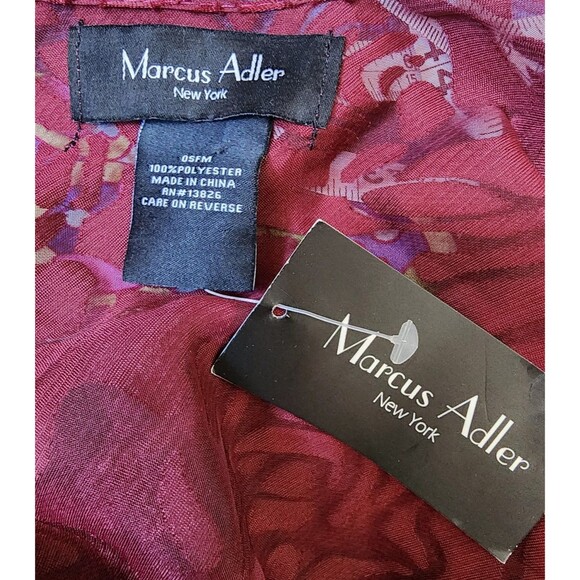 Marcus Adler Velvet Burnout Kimono Top OSFM NWT Burgundy - Picture 6 of 6
